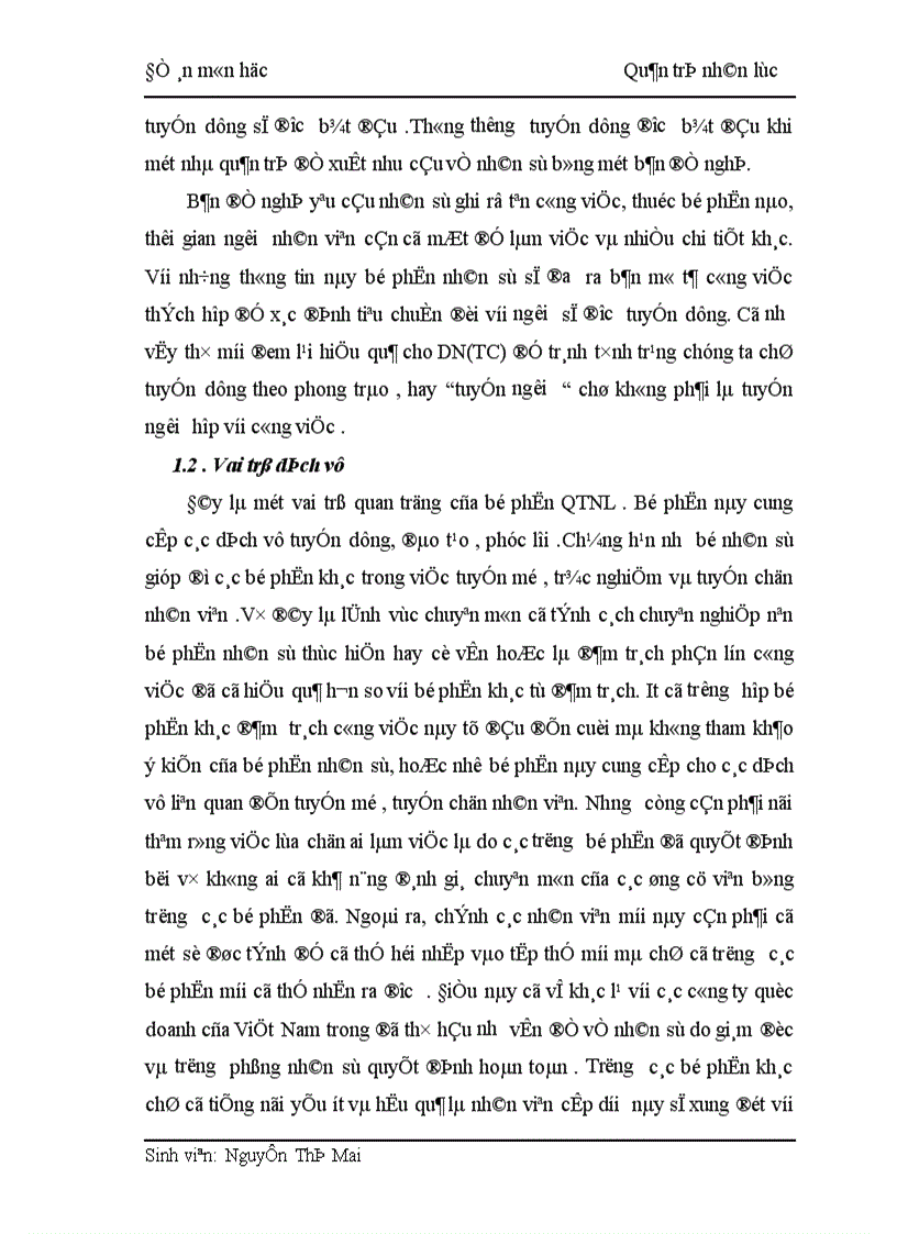 image for page Tuyển dụng là hoạt động then chốt của quản trị nhân lực trong một tổ chức hay là doanh nghiệP