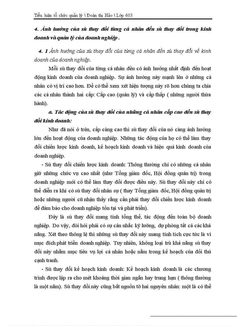 image for page Ảnh hưởng của sự thay đổi từng cá nhân đến sự thay đổi trong kinh doanh và quản lý của doanh nghiệp