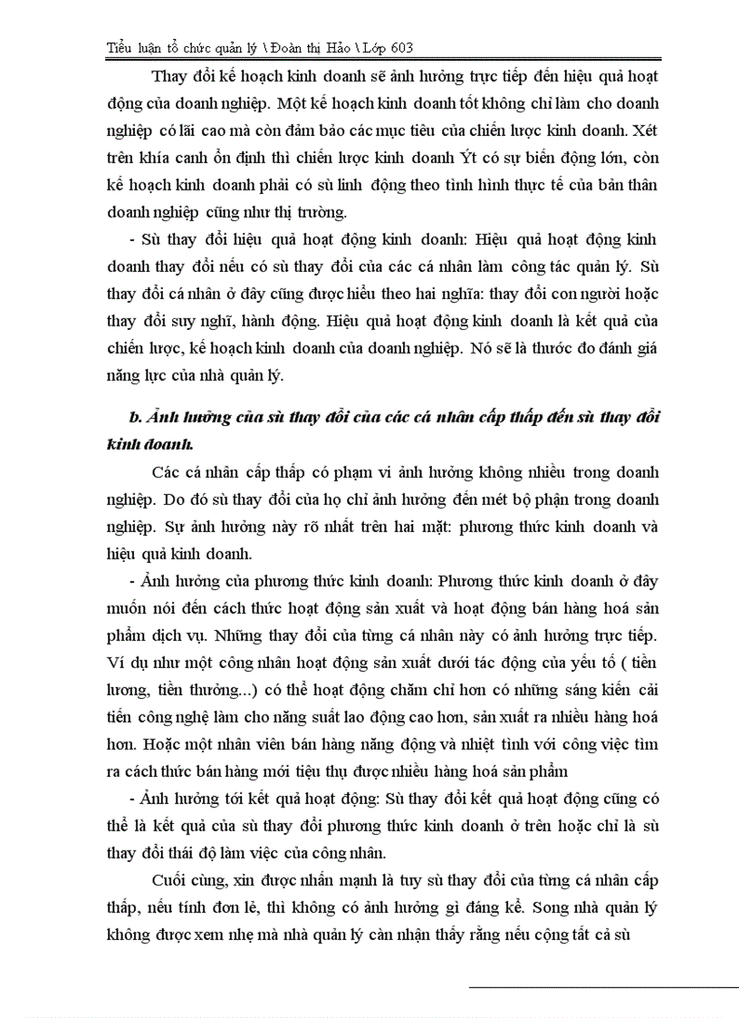 image for page Ảnh hưởng của sự thay đổi từng cá nhân đến sự thay đổi trong kinh doanh và quản lý của doanh nghiệp