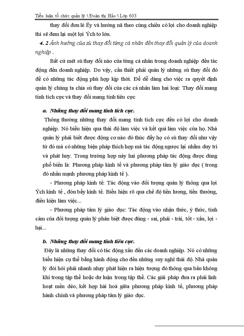 image for page Ảnh hưởng của sự thay đổi từng cá nhân đến sự thay đổi trong kinh doanh và quản lý của doanh nghiệp