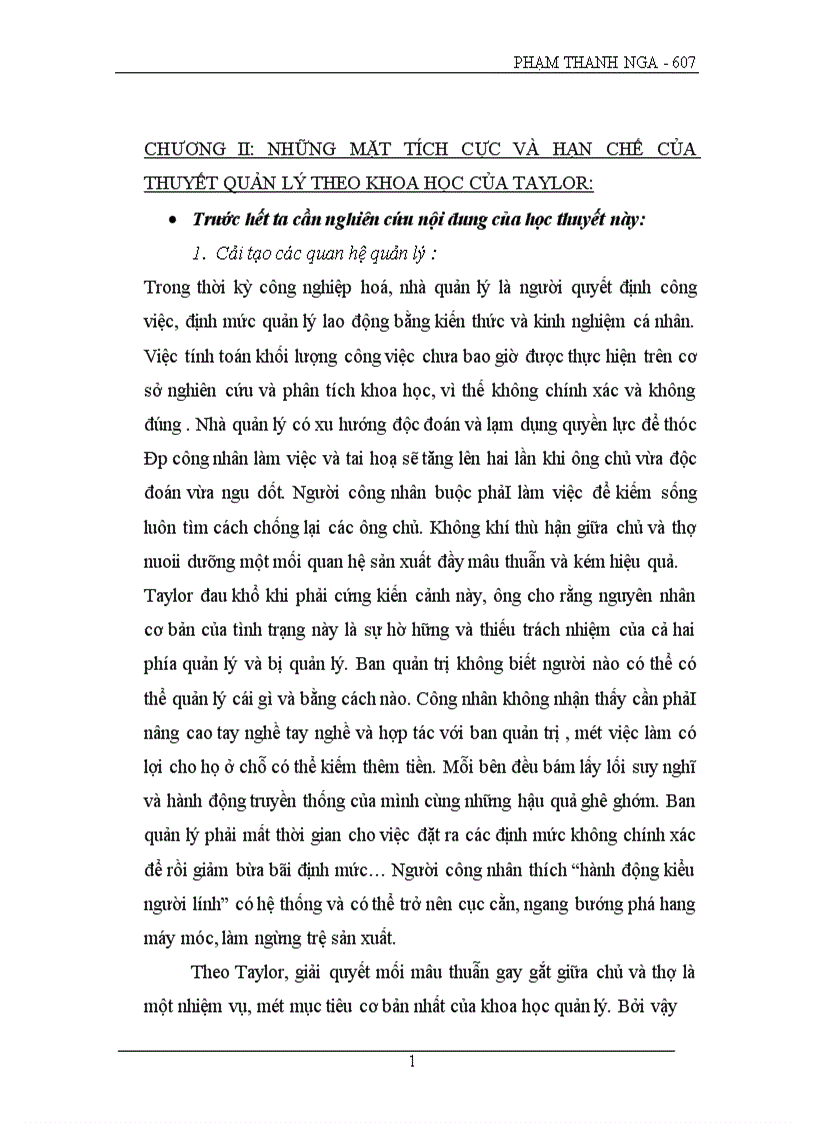 image for page Những yếu tố tích cực và hạn chế của thuyết quản lý theo khoa học của Taylor và vận dụng vào điều kiện Việt Nam