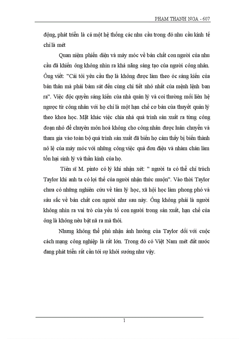 image for page Những yếu tố tích cực và hạn chế của thuyết quản lý theo khoa học của Taylor và vận dụng vào điều kiện Việt Nam
