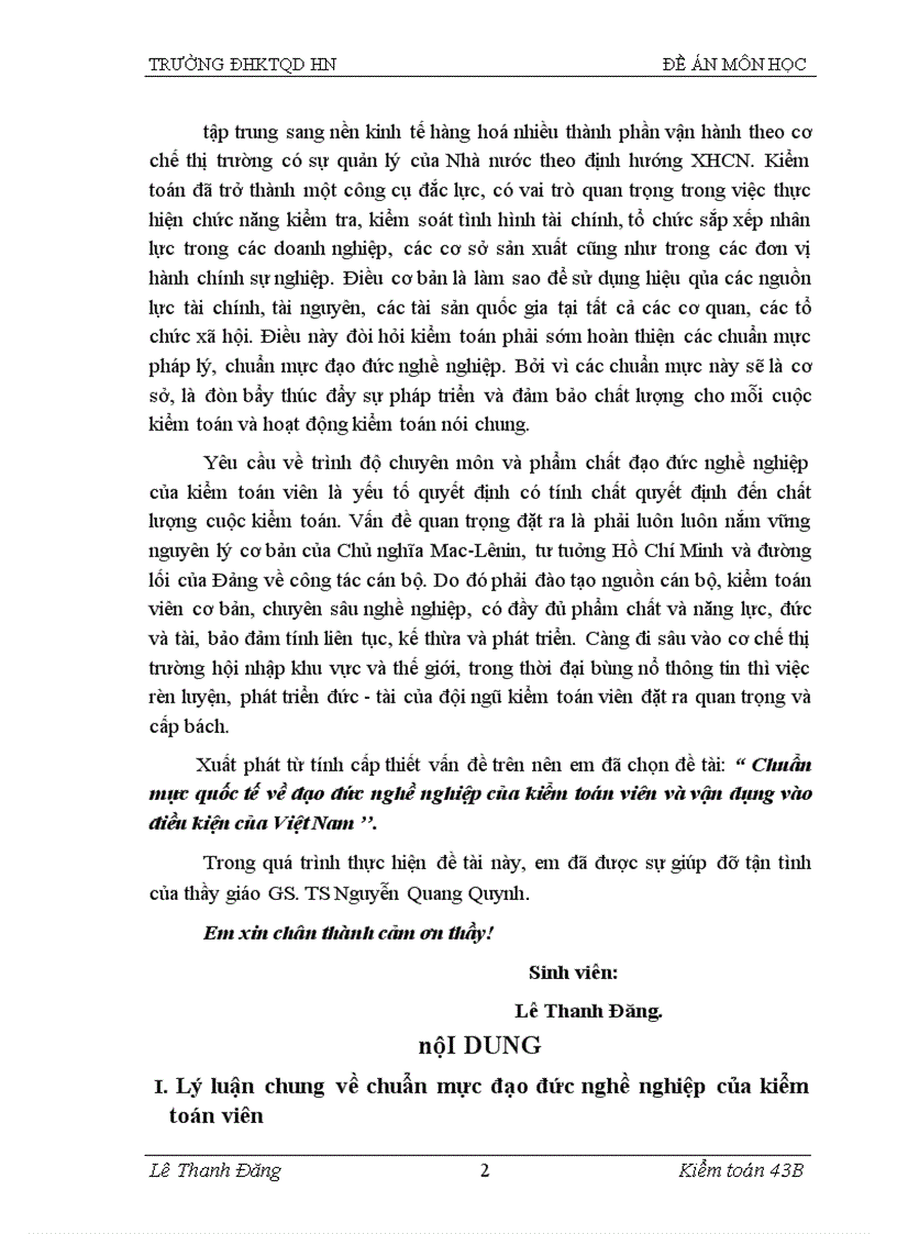 image for page Chuẩn mực quốc tế về đạo đức nghề nghiệp của kiểm toán viên và vận dụng vào điều kiện của Việt Nam