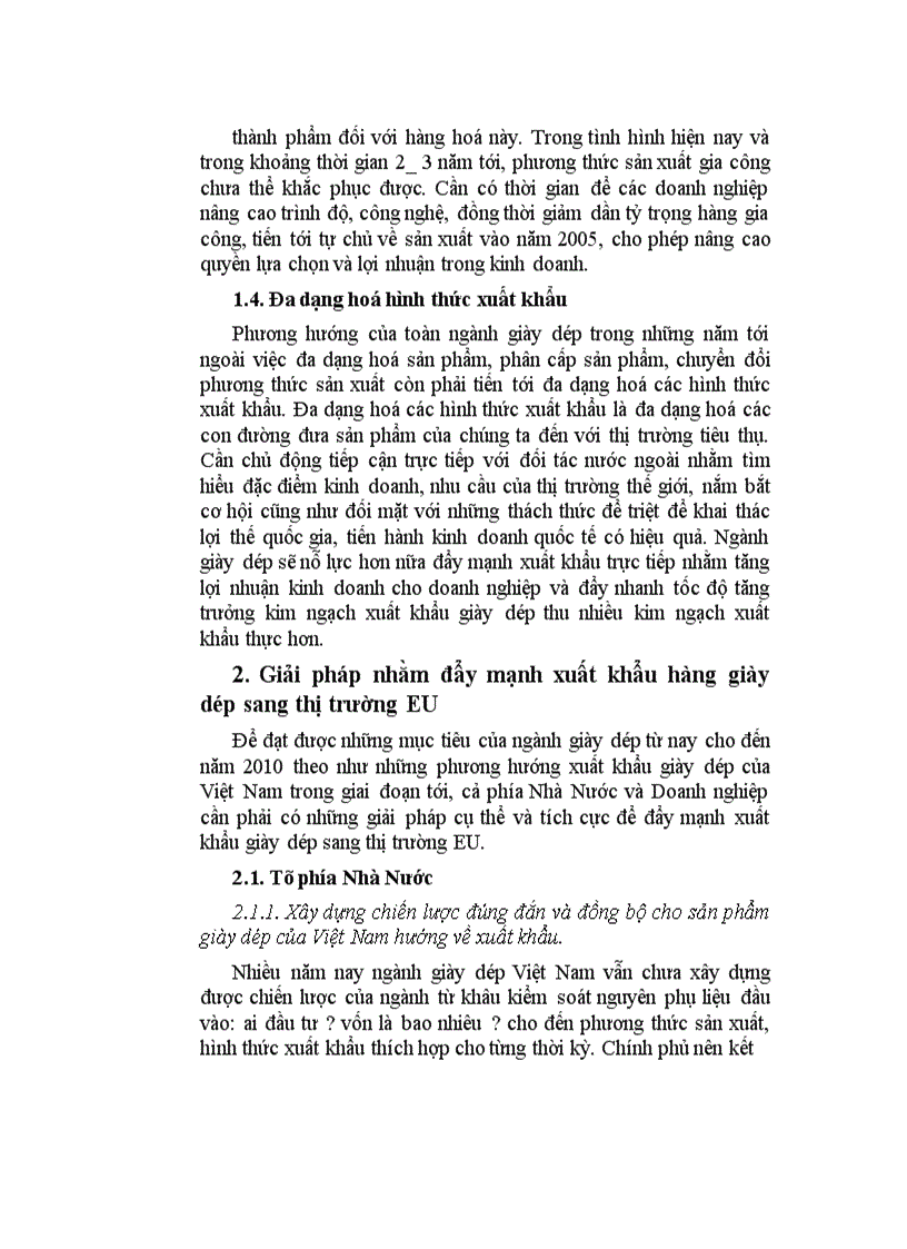 image for page Thực trạng và giải pháp đẩy mạnh xuất khẩu hàng giày dép Việt Nam sang thị trường EU