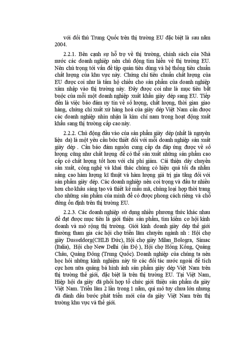 image for page Thực trạng và giải pháp đẩy mạnh xuất khẩu hàng giày dép Việt Nam sang thị trường EU