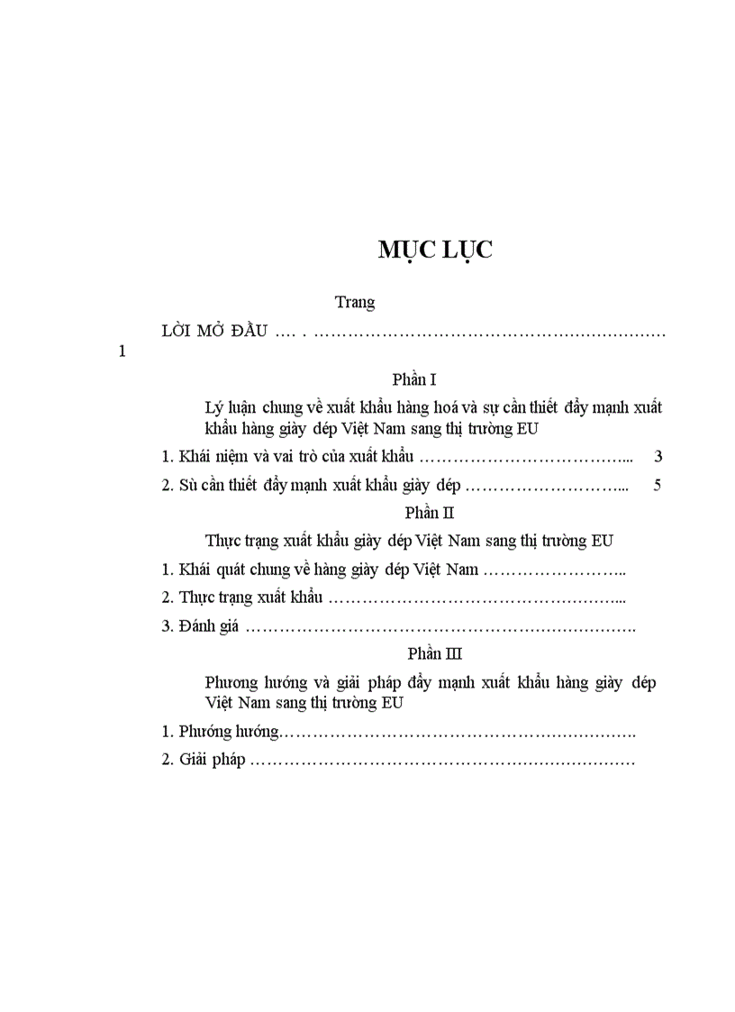 image for page Thực trạng và giải pháp đẩy mạnh xuất khẩu hàng giày dép Việt Nam sang thị trường EU