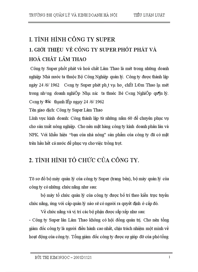 image for page Trình bày tình hình tổ chức và tài chính hiện nay của công ty Super phốt phát và hoá chất Lâm Thao