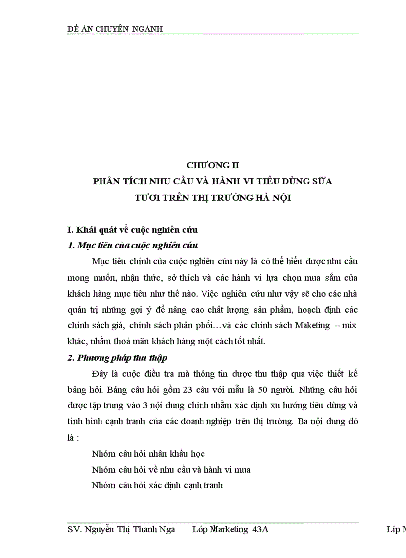 image for page Nghiên cứu nhu cầu và hành vi tiêu dùng sữa tươi trên thị trường thành phố Hà Nội