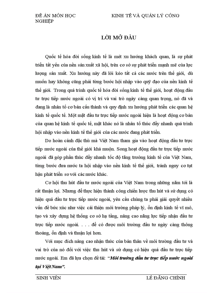 image for page Môi trường đầu tư trực tiếp nước ngoài tại Việt Nam