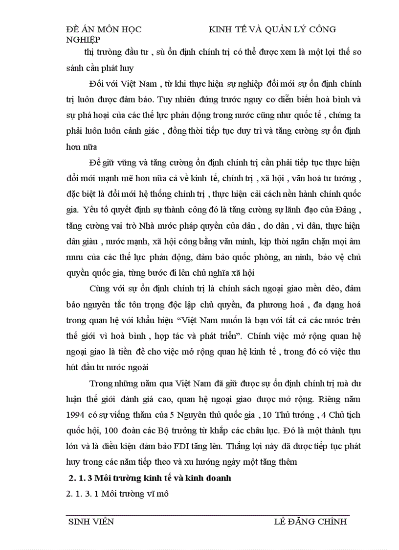 image for page Môi trường đầu tư trực tiếp nước ngoài tại Việt Nam