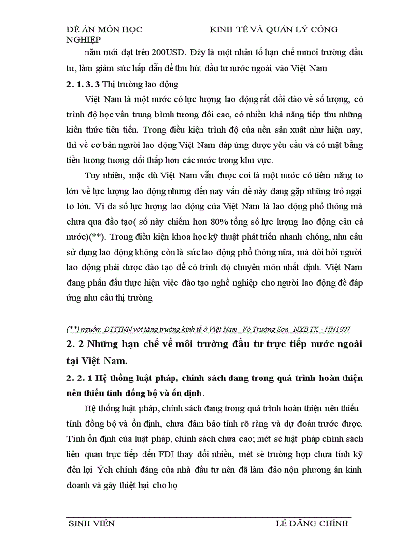 image for page Môi trường đầu tư trực tiếp nước ngoài tại Việt Nam