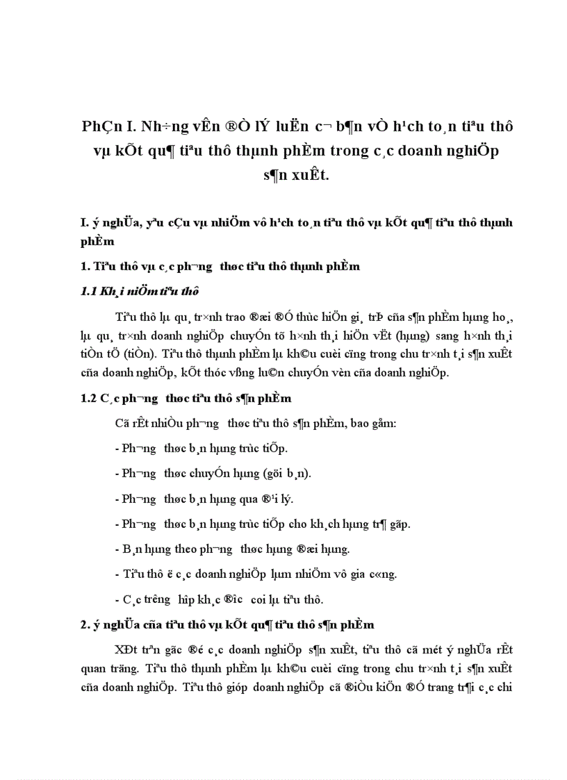 image for page Hoàn thiện hạch toán tiêu thụ và xác định kết quả tiêu thụ thành phẩm tại Công ty Cơ khí Hà Nội