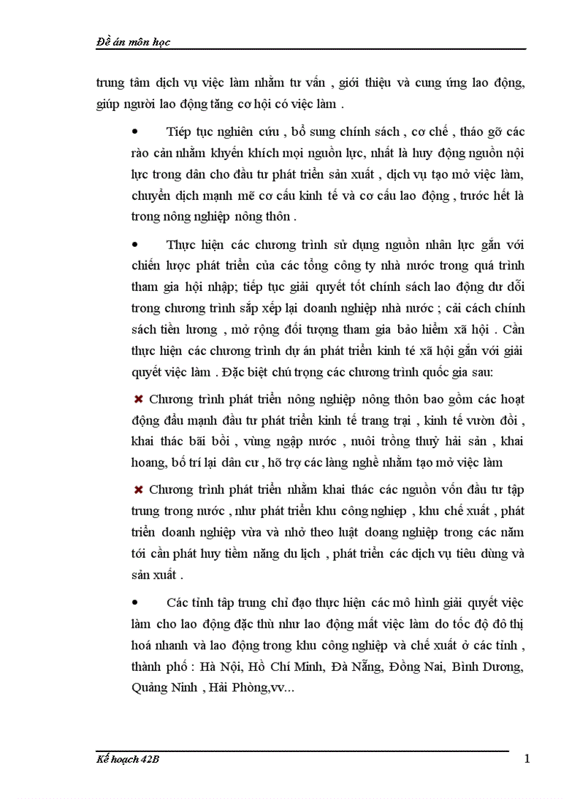 image for page Kế hoạch giải quyết việc làm- thực trạng và giải pháp