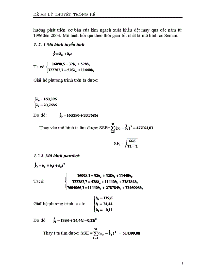 image for page Vận dụng phương pháp dãy số thời gian để phân tích sự biến động của kim ngạch xuất khẩu dệt may thời ki 1996-2003 và dự báo năm 2004