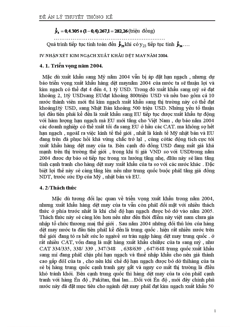 image for page Vận dụng phương pháp dãy số thời gian để phân tích sự biến động của kim ngạch xuất khẩu dệt may thời ki 1996-2003 và dự báo năm 2004