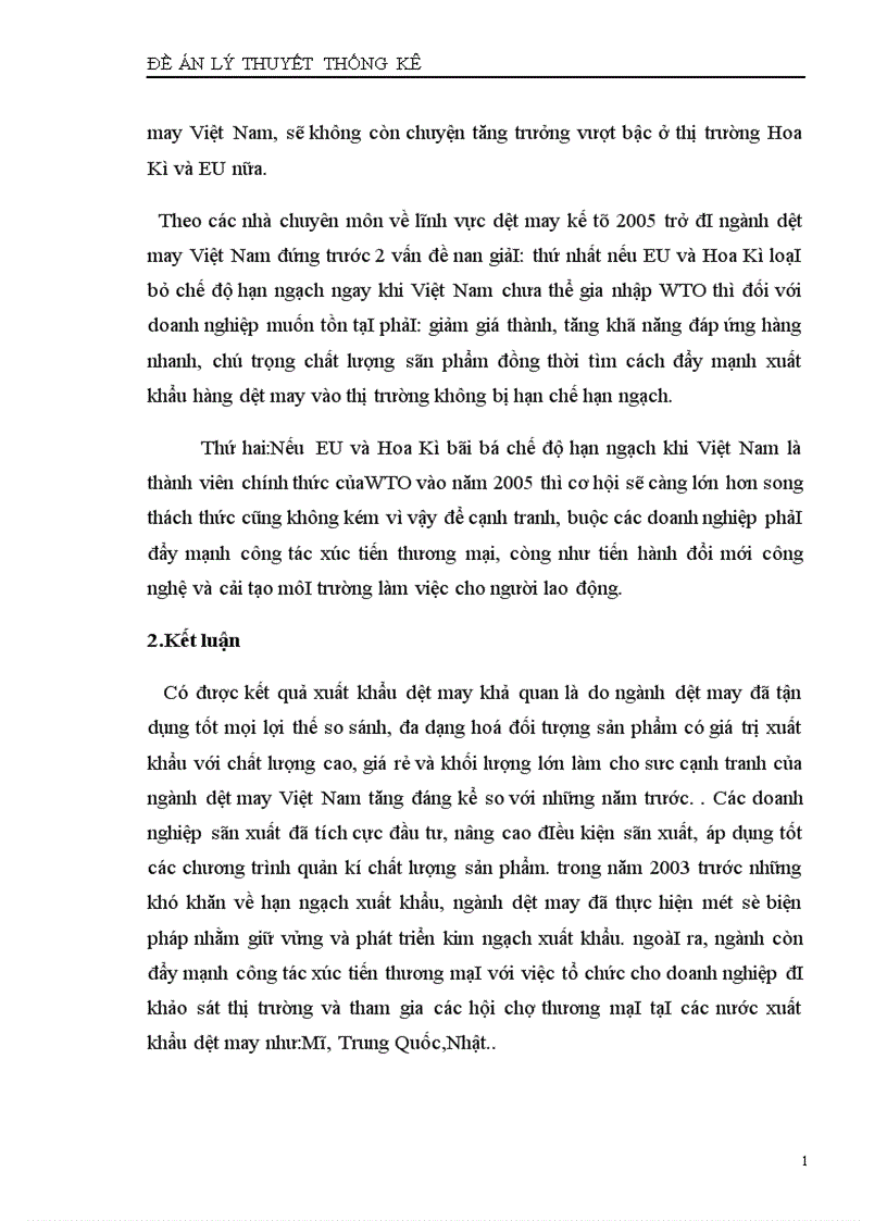 image for page Vận dụng phương pháp dãy số thời gian để phân tích sự biến động của kim ngạch xuất khẩu dệt may thời ki 1996-2003 và dự báo năm 2004