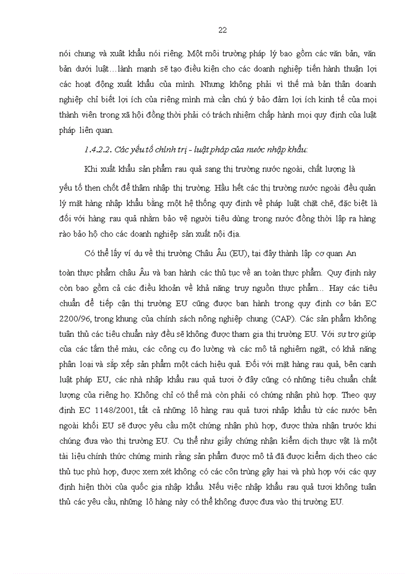 image for page Thực trạng xuất khẩu mặt hàng rau quả của tổng công ty rau quả, nông sản. Phương hướng và giải pháp.