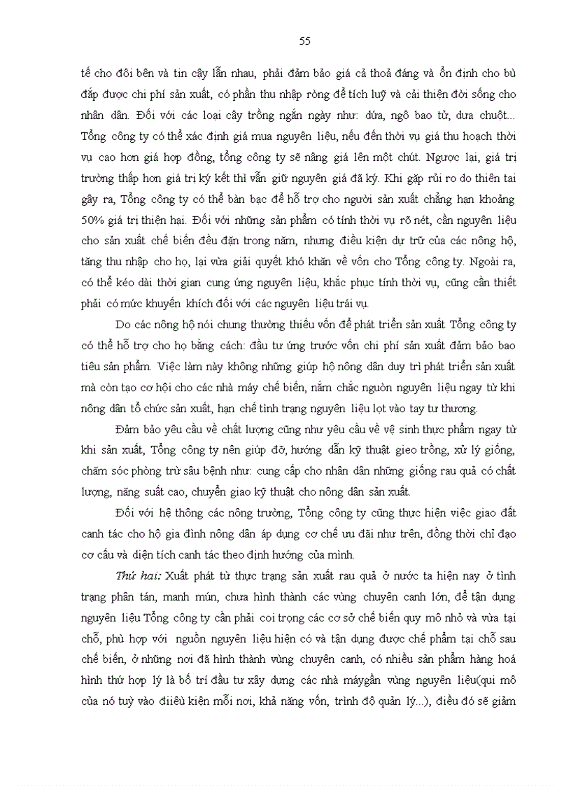 image for page Thực trạng xuất khẩu mặt hàng rau quả của tổng công ty rau quả, nông sản. Phương hướng và giải pháp.