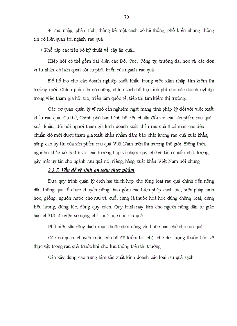 image for page Thực trạng xuất khẩu mặt hàng rau quả của tổng công ty rau quả, nông sản. Phương hướng và giải pháp.