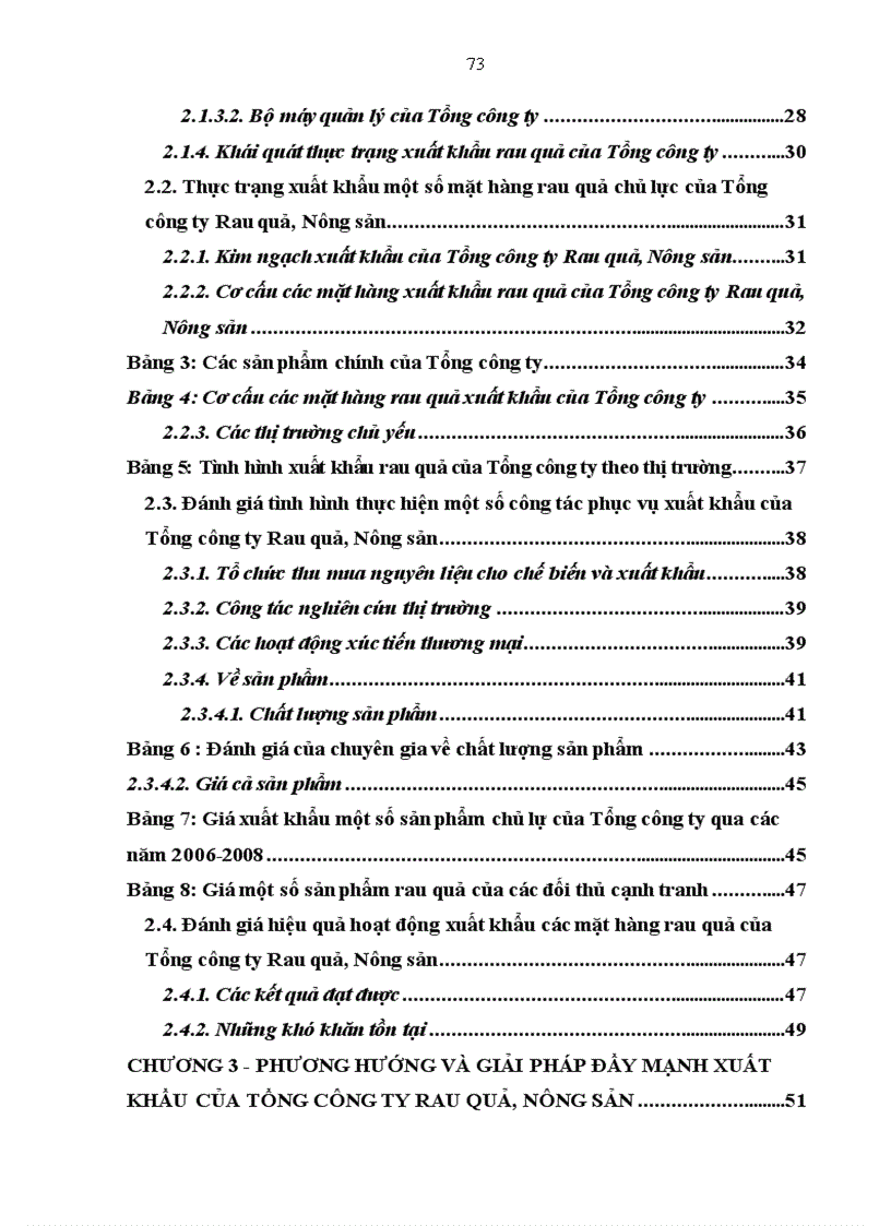 image for page Thực trạng xuất khẩu mặt hàng rau quả của tổng công ty rau quả, nông sản. Phương hướng và giải pháp.