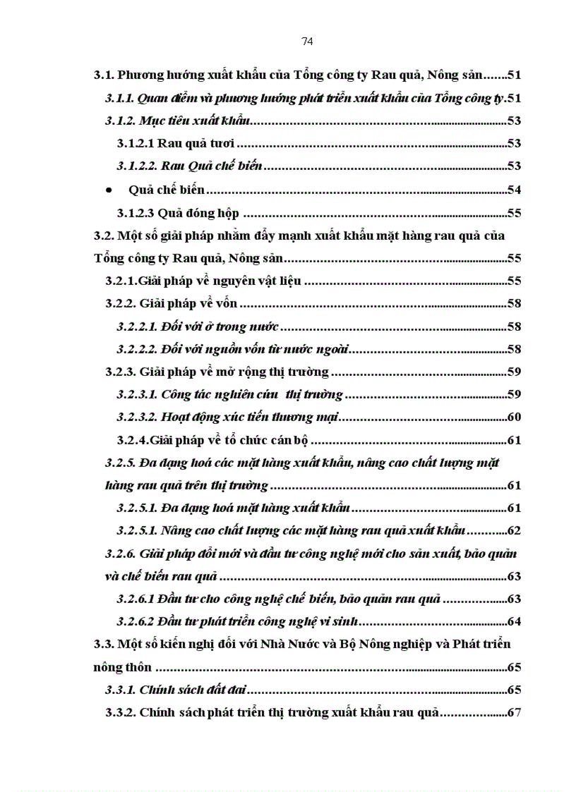 image for page Thực trạng xuất khẩu mặt hàng rau quả của tổng công ty rau quả, nông sản. Phương hướng và giải pháp.