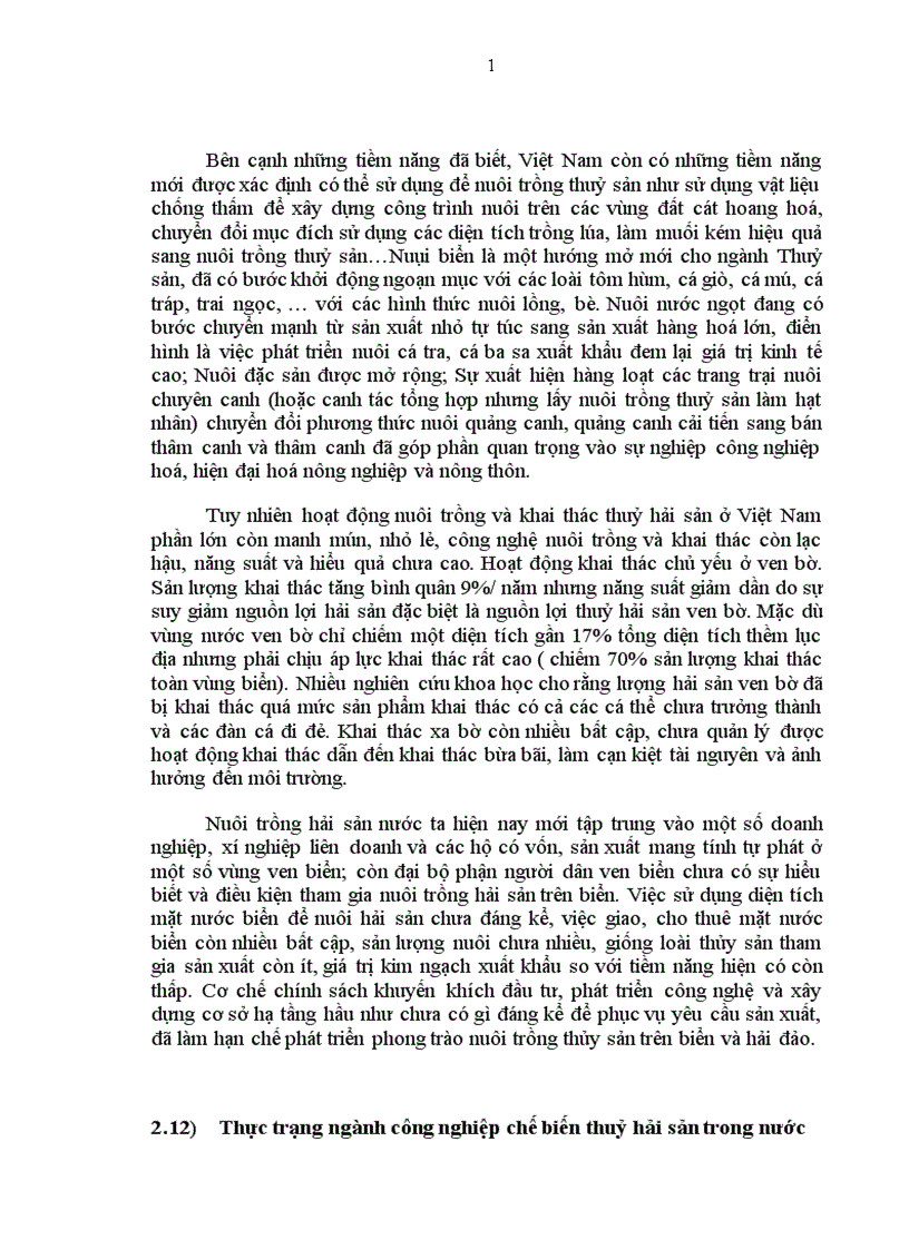 image for page Tình hình xuất khẩu thuỷ hải sản ở nước ta