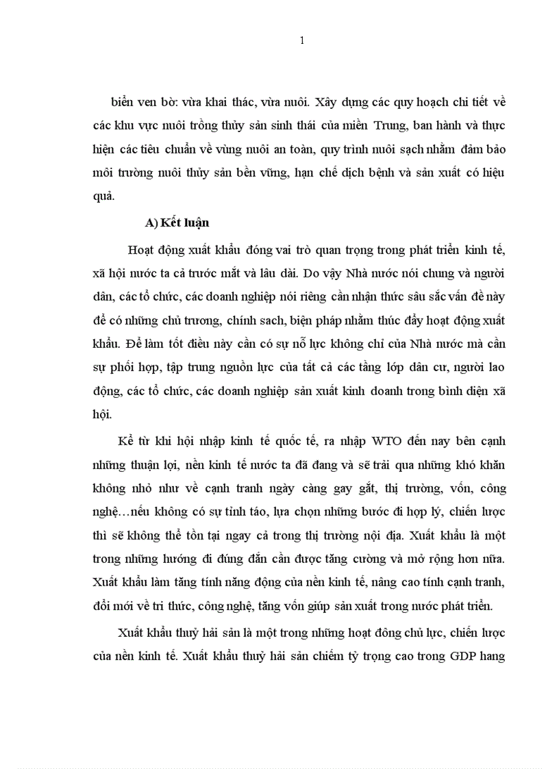 image for page Tình hình xuất khẩu thuỷ hải sản ở nước ta