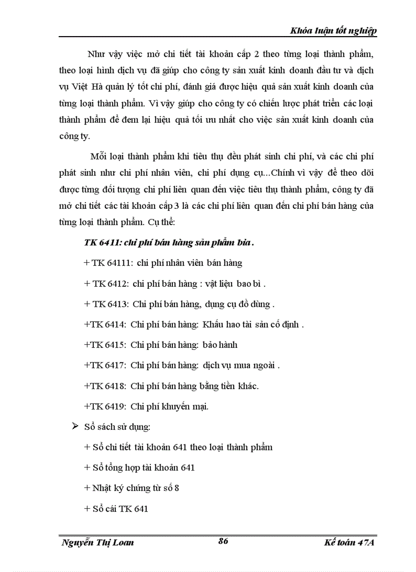 image for page Hoàn thiện hạch toán tiêu thụ thành phầm và xác định kết quả kinh doanh trong công ty sản xuất kinh doanh đầu tư và dịch vụ Việt Hà