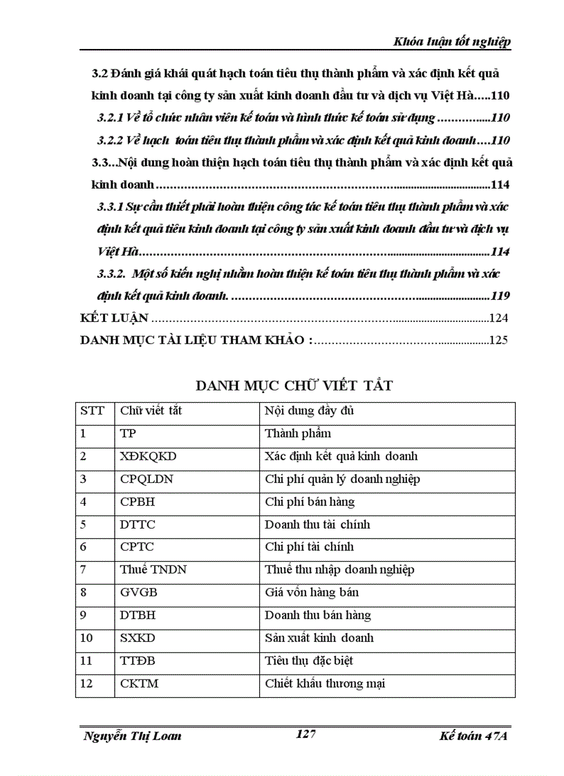 image for page Hoàn thiện hạch toán tiêu thụ thành phầm và xác định kết quả kinh doanh trong công ty sản xuất kinh doanh đầu tư và dịch vụ Việt Hà