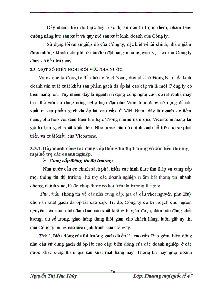 image for page Thực trạng và giải pháp nâng cao hoạt động xuất khẩu gạch đá ốp lát cao cấp của Công ty xuất khẩu gạch đá ốp lát cao cấp VICOSTONE