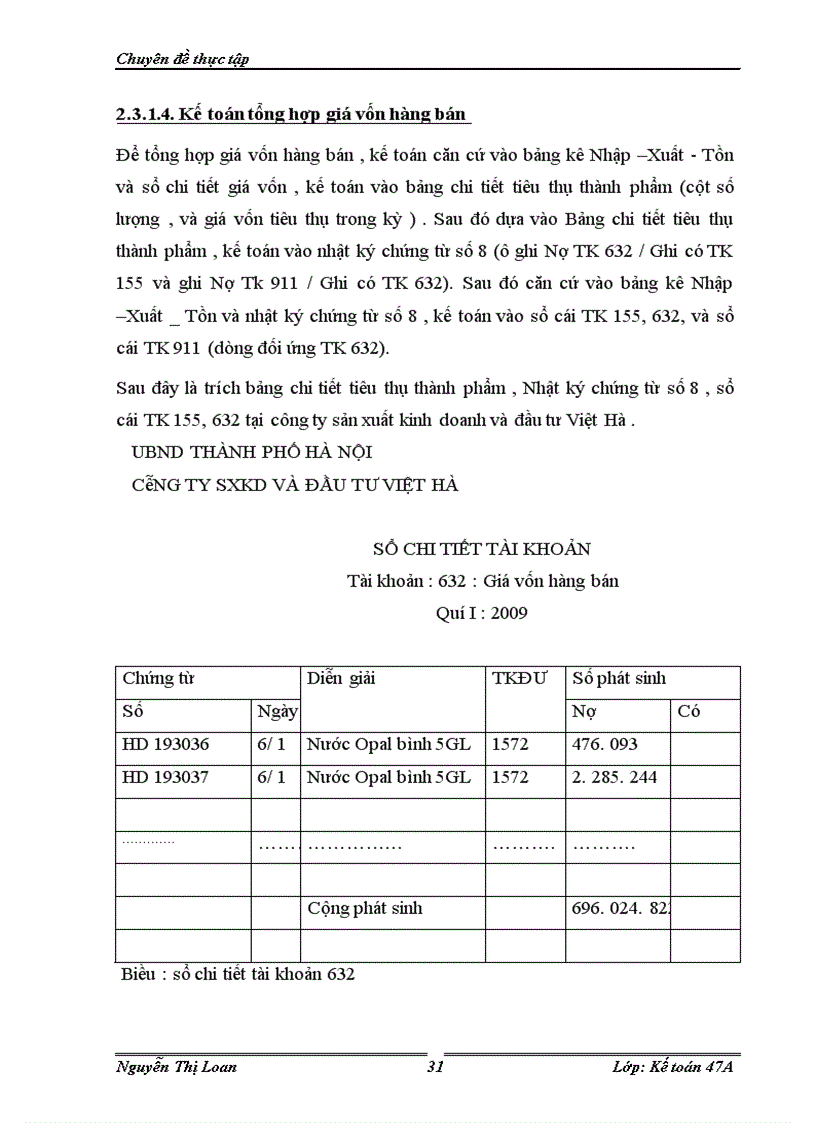 image for page Hoàn thiện hạch toán tiêu thụ và xác định kết quả tiêu thụ thành phẩm trong công ty sản xuất kinh doanh và đầu tư Việt Hà