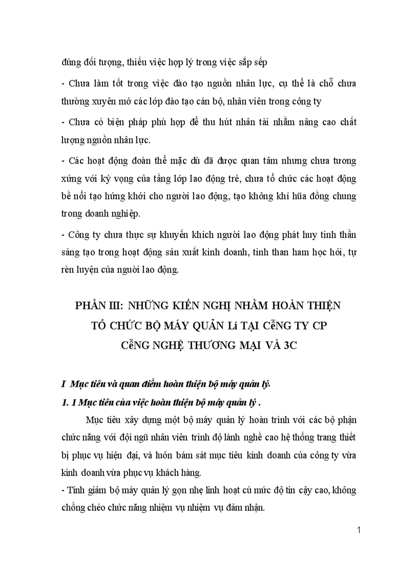 image for page Hoàn thiện tổ chức bộ máy quản lý tại công ty CP công nghệ thương mại và 3C