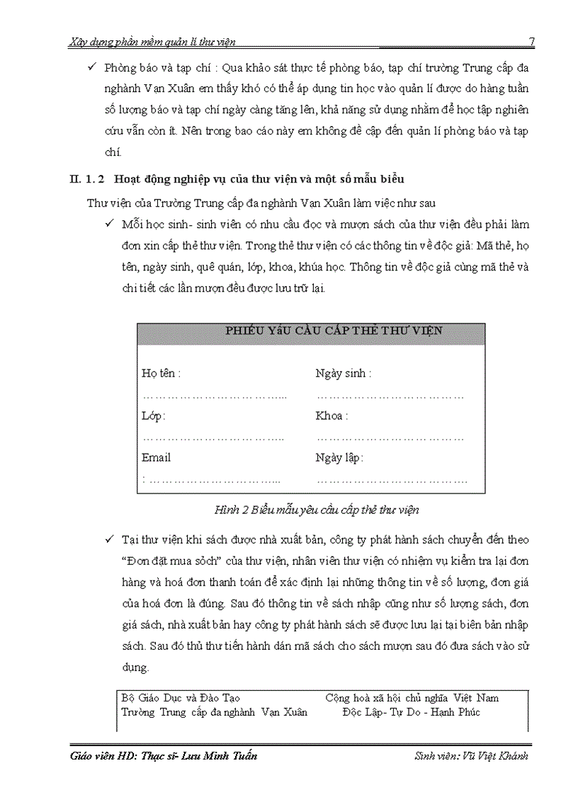 image for page Xây dựng phần mềm quản lý thư viên tại trường TC Đa ngành Vạn Xuân