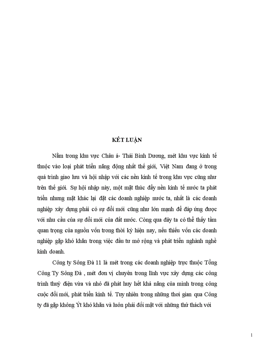 image for page Huy động và sử dụng vốn tại công ty Sông Đà 11.