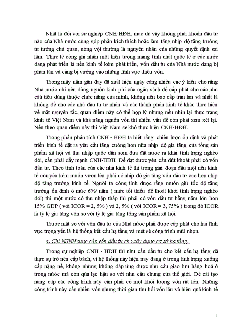 image for page Chi NSNN và vai trò của chi NSNN đối với sự nghiệp CNH-HĐH đất nước.
