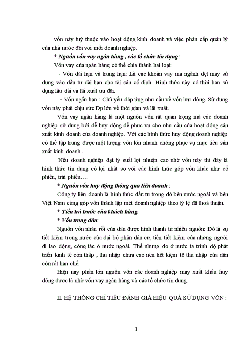 image for page Một số giải pháp nhằm nâng cao hiệu quả sự dụng vốn ở công ty may Hưng Thịnh –Hà Tây.