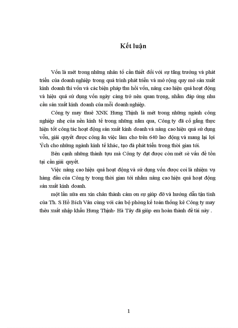 image for page Một số giải pháp nhằm nâng cao hiệu quả sự dụng vốn ở công ty may Hưng Thịnh –Hà Tây.