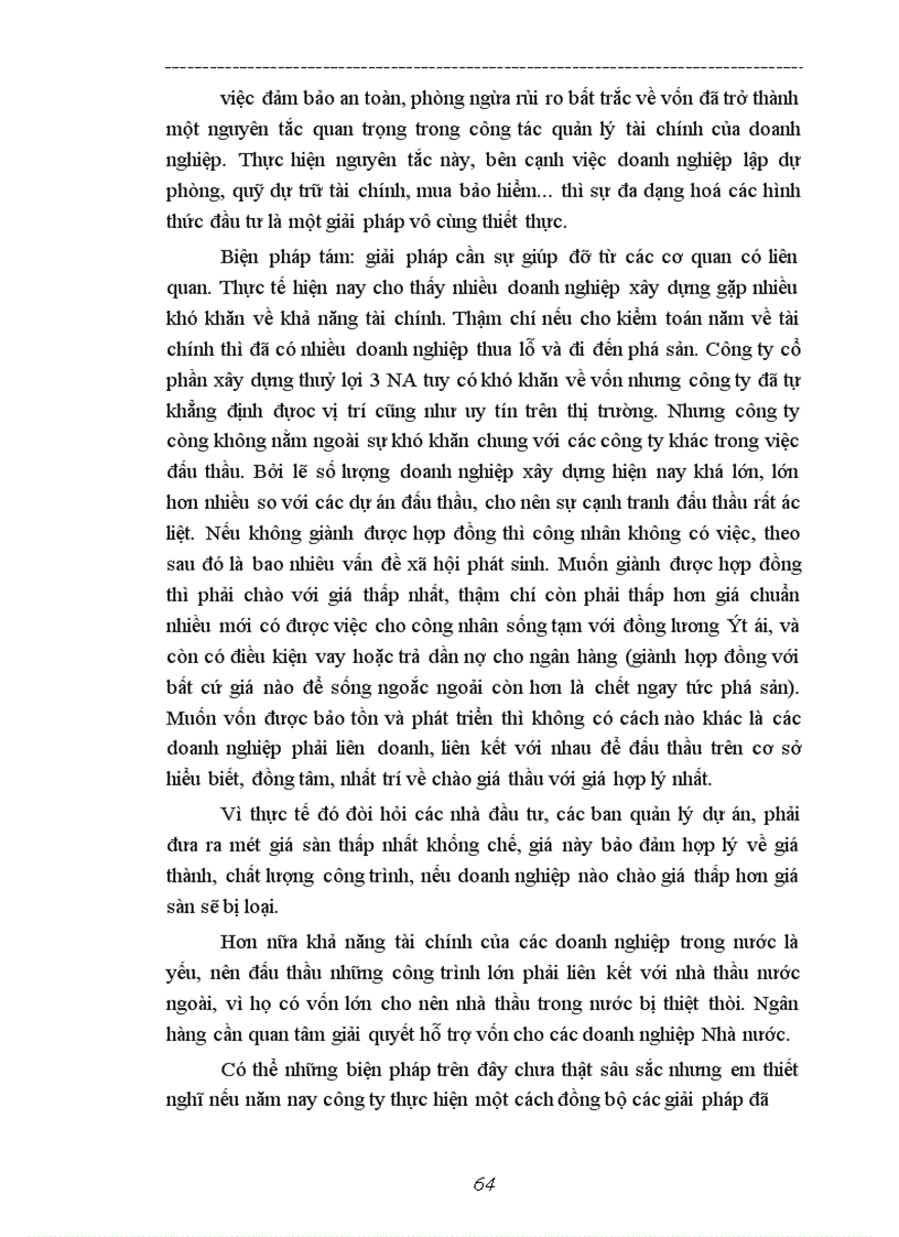 image for page Các biện pháp nâng cao hiệu quả sử dụng vốn ở Công ty cổ phần xây dựng thuỷ lợi 3 Nghệ An.