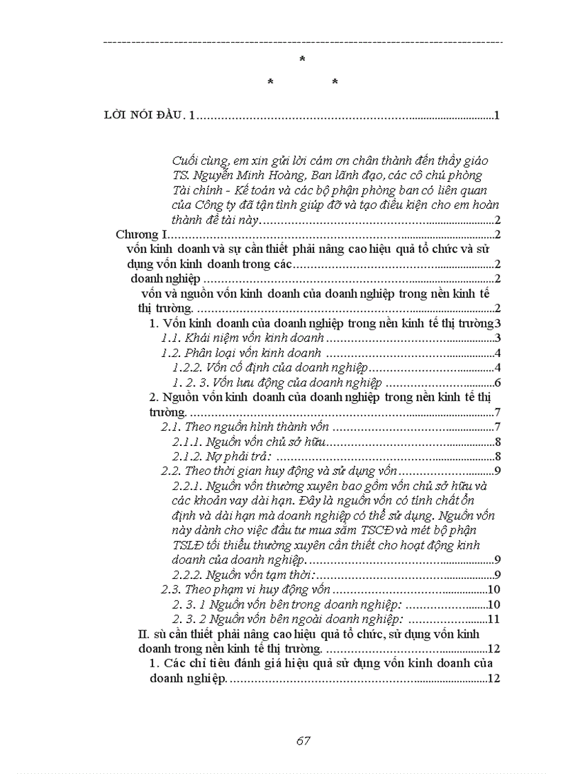 image for page Các biện pháp nâng cao hiệu quả sử dụng vốn ở Công ty cổ phần xây dựng thuỷ lợi 3 Nghệ An.