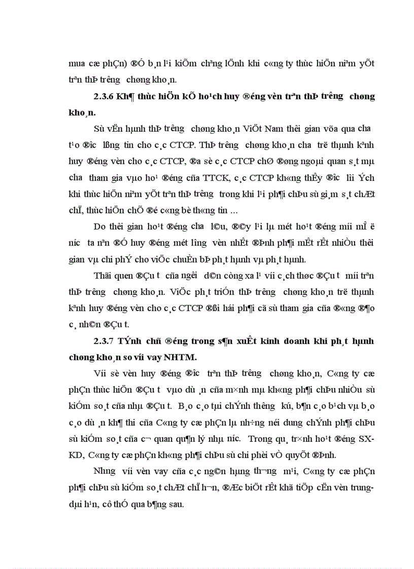 image for page Giải pháp tăng cường huy động vốn của công ty cổ phần trên thị trường chứng khoán Việt Nam.