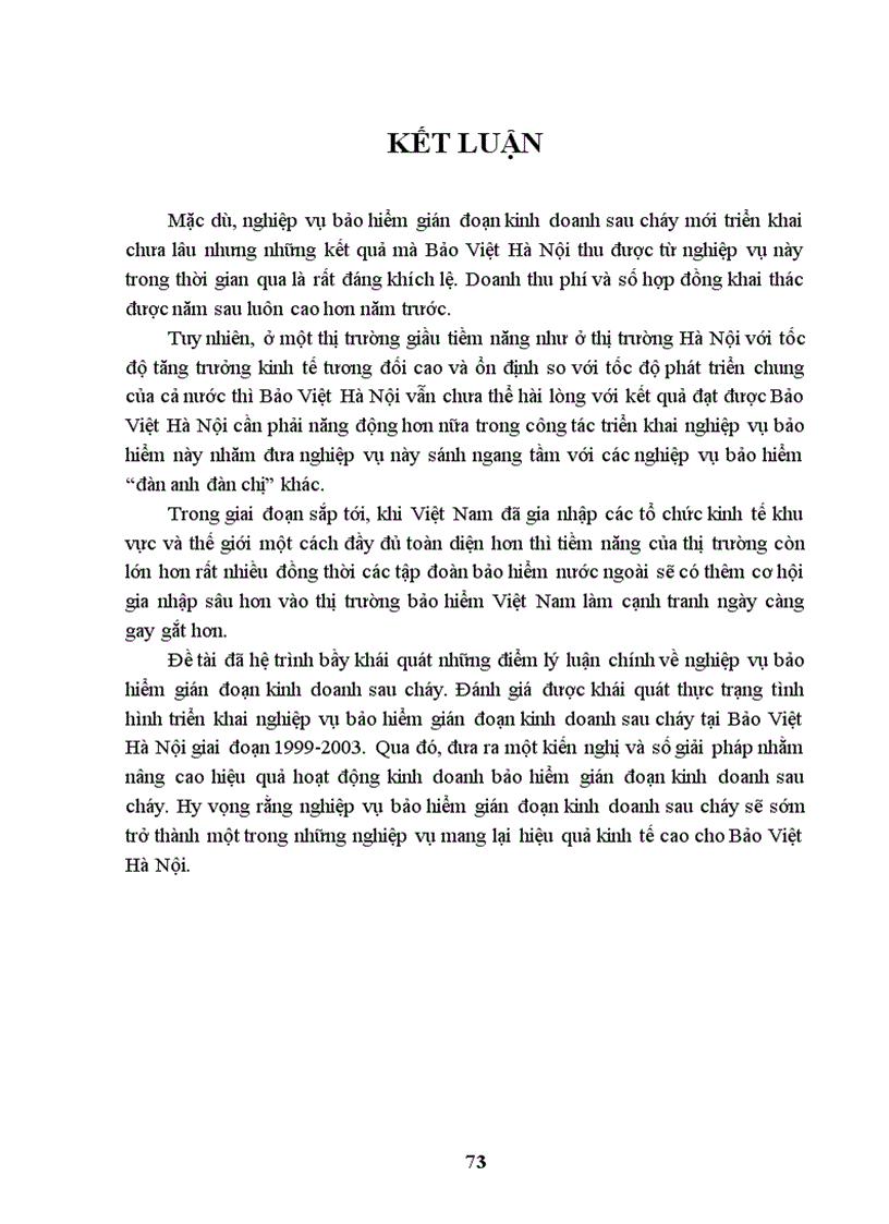 image for page Bảo hiểm gián đoạn kinh doanh sau cháy tại Bảo Việt Hà Nội (1999-2003).