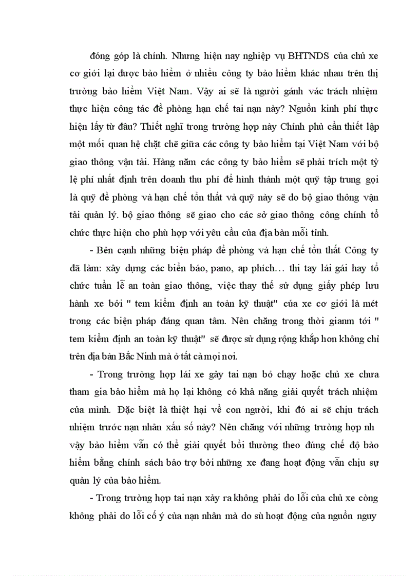 image for page Bảo hiểm trách nhiệm dân sự chủ xe cơ giới đối với người thứ ba ở Công ty bảo hiểm Bắc Ninh.