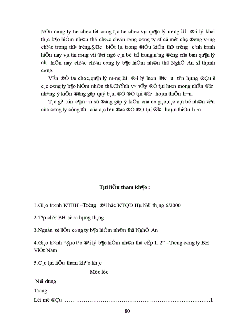 image for page Tổ chức và quản lý mạng lưới đại lý khai thác bảo hiểm nhân thọ tại công ty bảo hiểm nhân thọ Nghệ An.