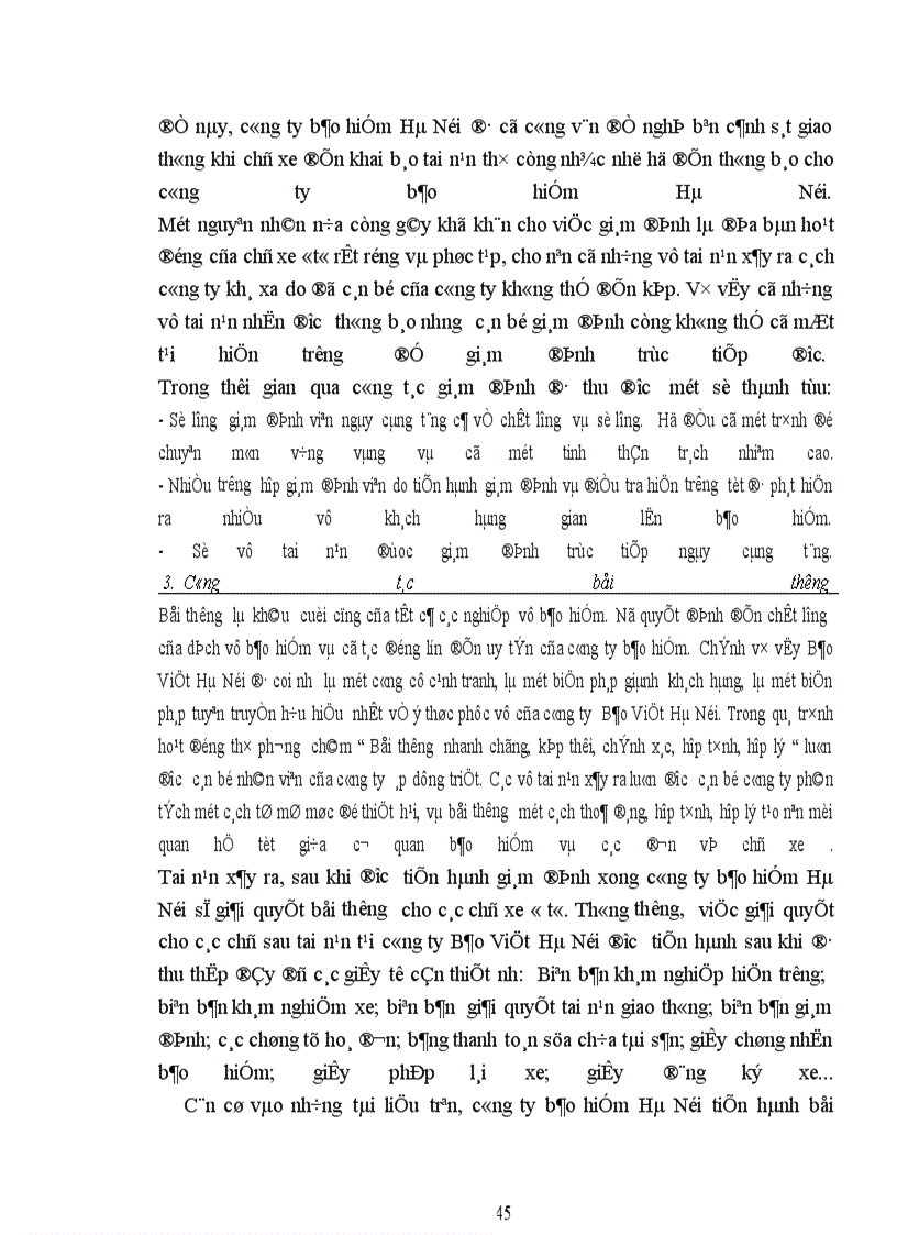 image for page Một số kiến nghị nhằm nâng cao hiệu quả của nghiệp vụ bảo hiểm vật chất xe ôtô tại công ty bảo hiểm Hà Nội.