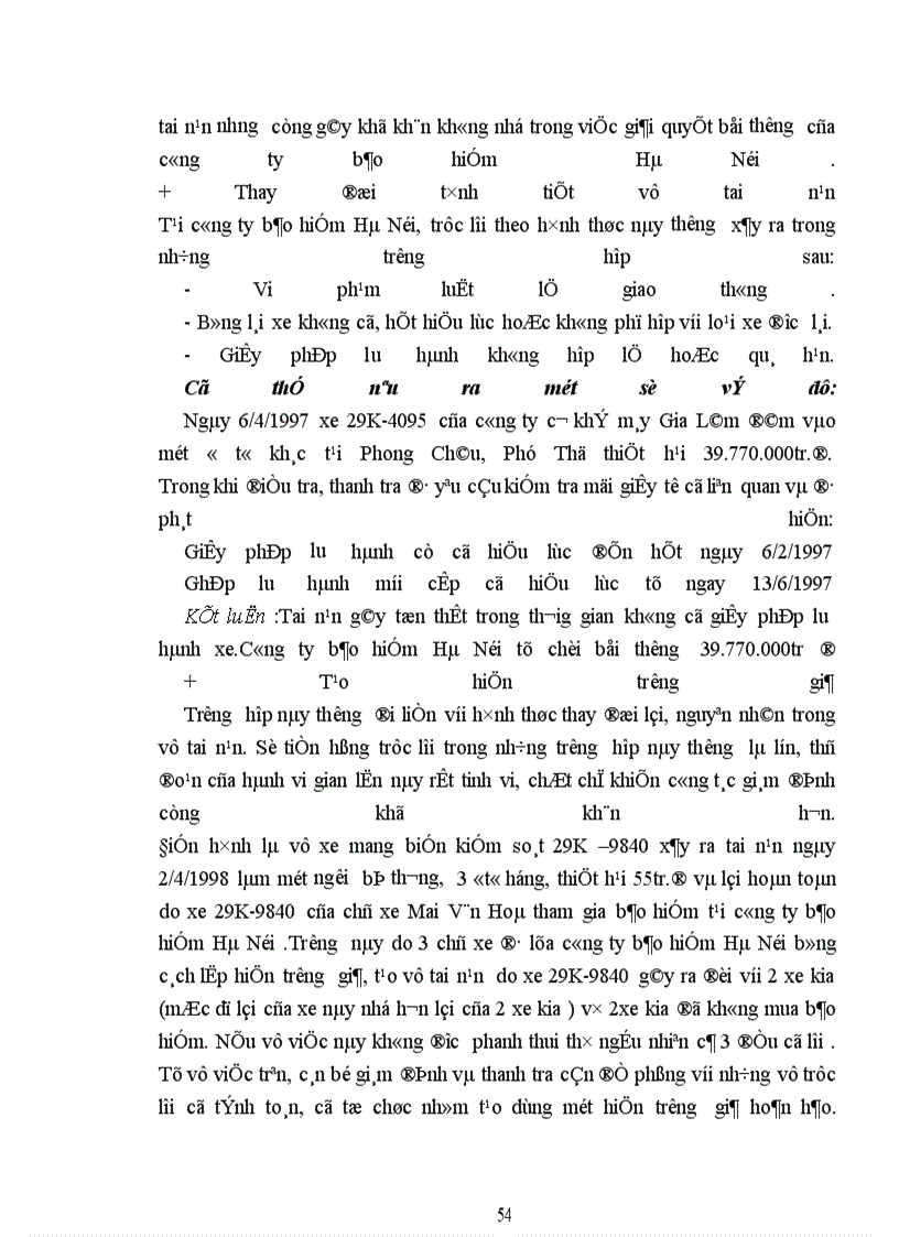 image for page Một số kiến nghị nhằm nâng cao hiệu quả của nghiệp vụ bảo hiểm vật chất xe ôtô tại công ty bảo hiểm Hà Nội.