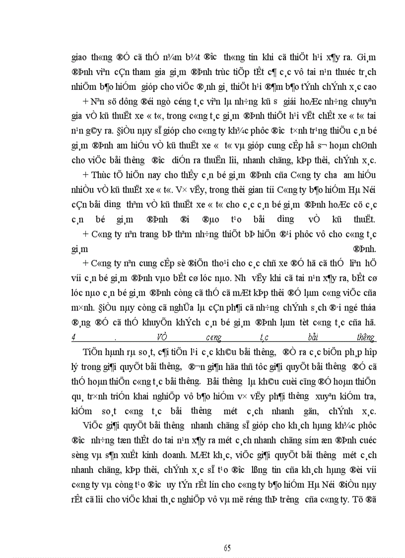 image for page Một số kiến nghị nhằm nâng cao hiệu quả của nghiệp vụ bảo hiểm vật chất xe ôtô tại công ty bảo hiểm Hà Nội.