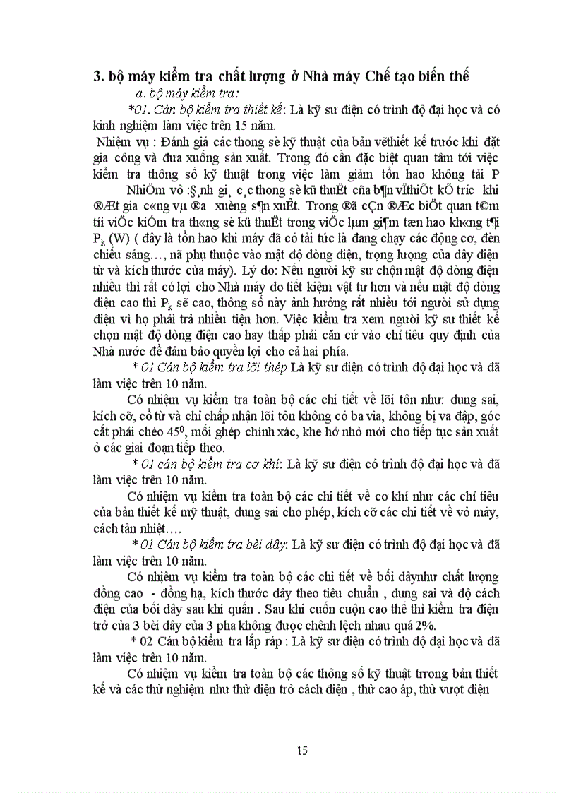 image for page Quản lý chất lượng sản phẩm ở Nhà máy Chế tạo biến thế.