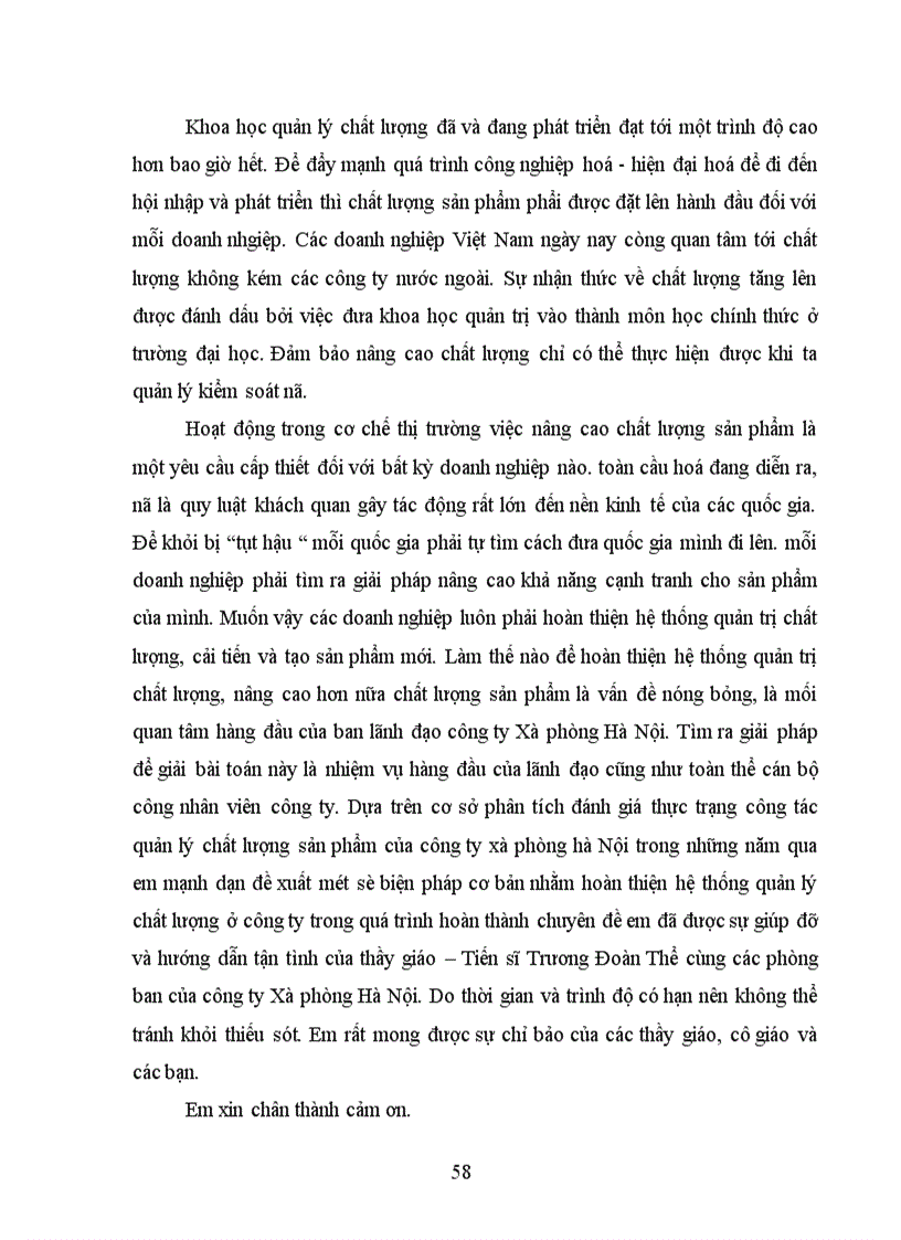 image for page Thực trạng - biện pháp nhằm hoàn thiện hệ thống quản trị chất lượng ở công ty xà phòng Hà Nội.