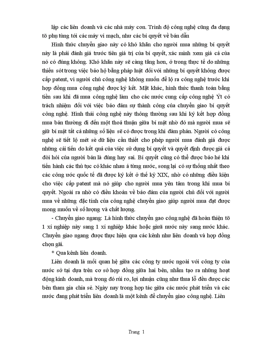 image for page Một số hình thức chuyển giao công nghệ để phục vụ quá trình công nghiệp hoá, hiện đại hoá đất nước.