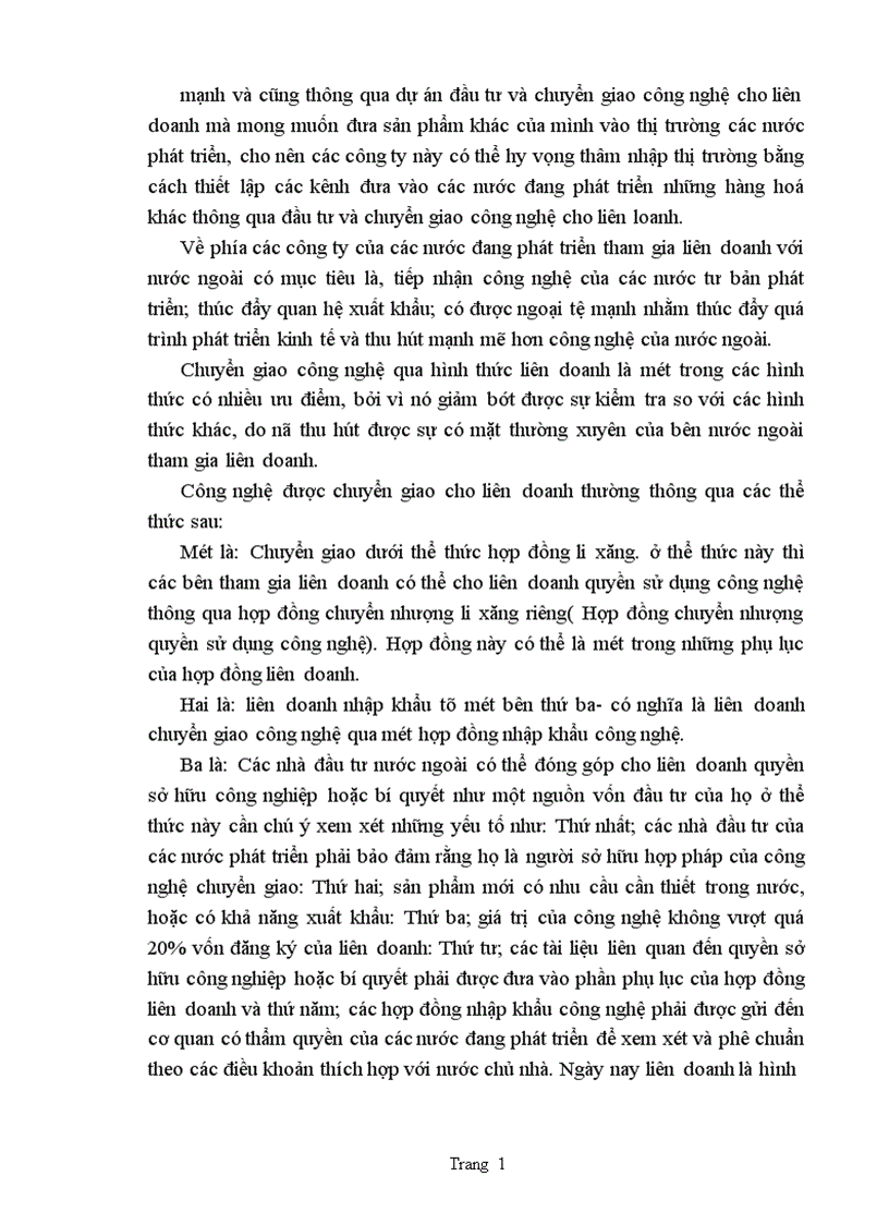 image for page Một số hình thức chuyển giao công nghệ để phục vụ quá trình công nghiệp hoá, hiện đại hoá đất nước.